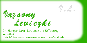 vazsony leviczki business card